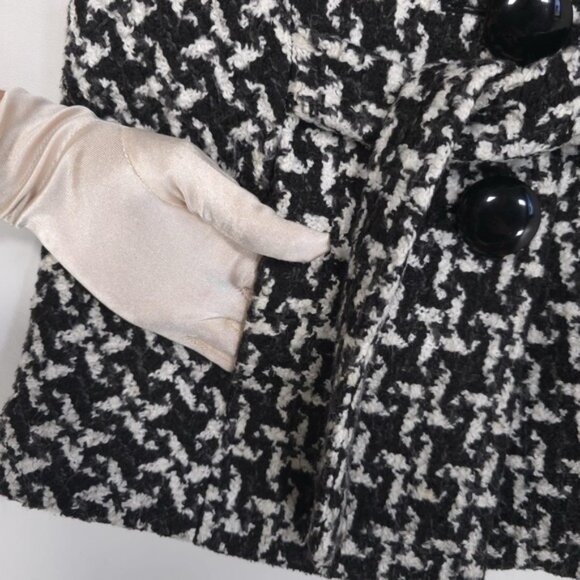 Anthropologie LUII Women's Jacket LARGE Black White Gray Boucle Belted‎ Textured - Picture 8 of 11